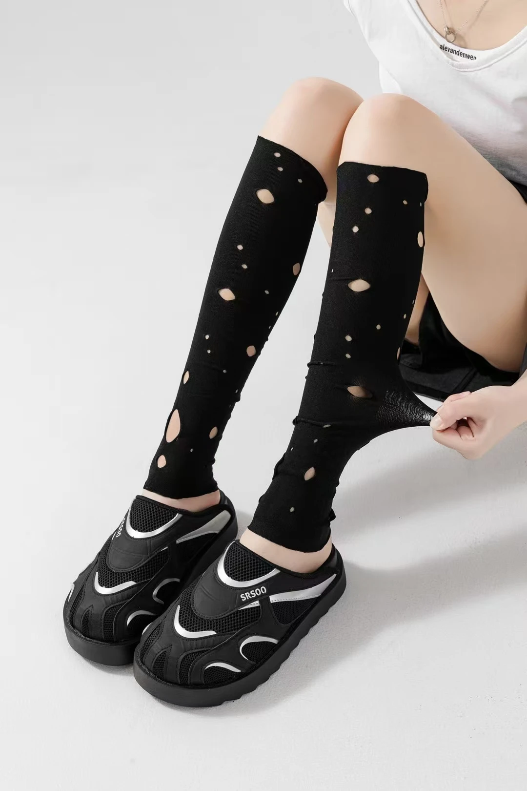 

Lolita Strap Gloves Y2K Long Tube Lace Strap Bow Sleeve JK Girls Fashion Lace Gloves