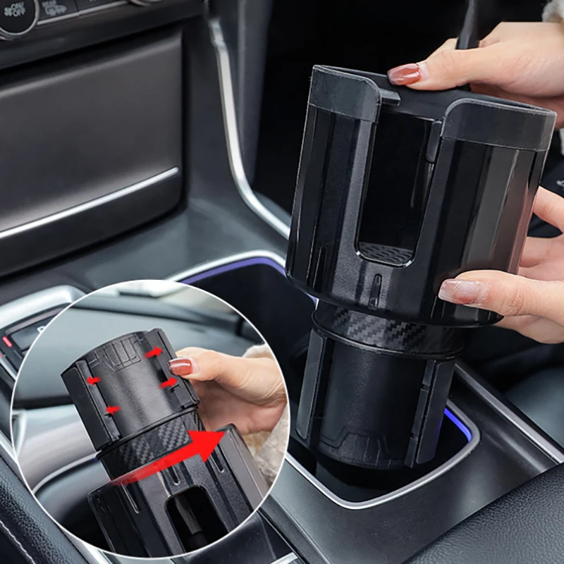 

Car Cup Holder Expander With Adjustable Base Cup Holder Adapter Multipurpose Car Bottle Cups Organizer Storage Accessories