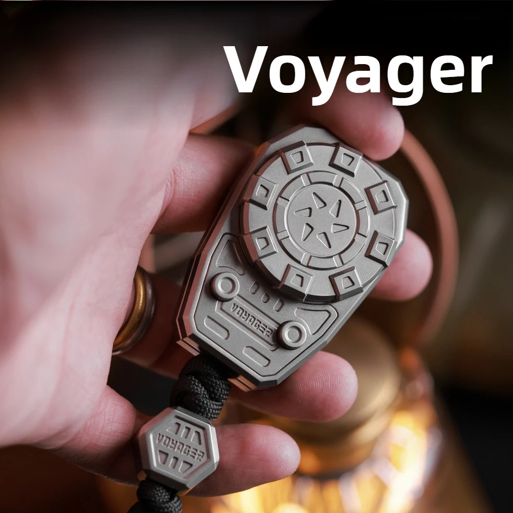 ライアン EDC ボイジャー マルチチタン合金 デンスセグメント ダイレクトプッシュ 回転式フィンガーチッププッシュカード 減圧玩具
