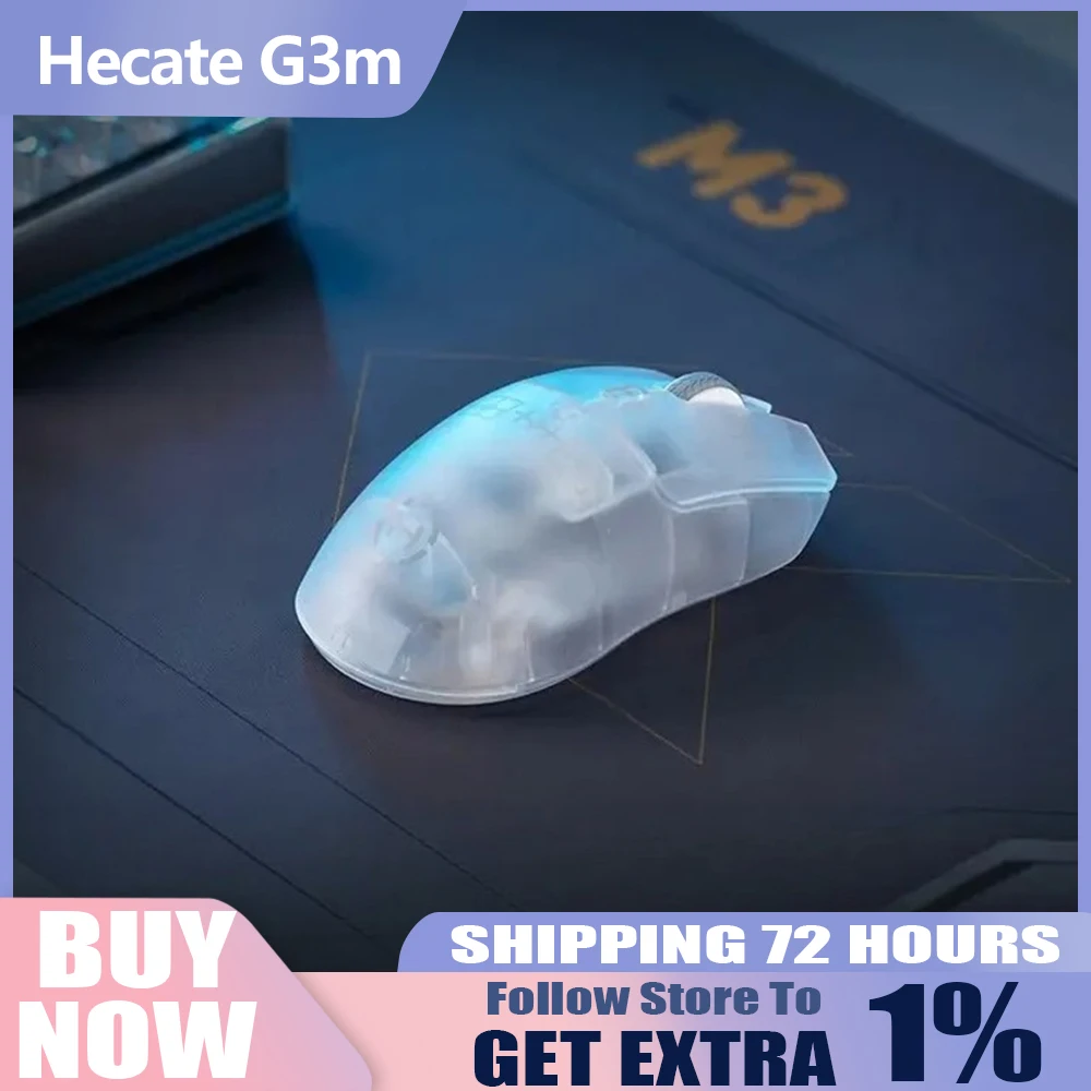 

Беспроводная мышь Hecate G3m Pro, трехрежимная игровая мышь с низкой скоростью задержки, легкие мыши со вспышкой, киберспортивный офис, ПК, геймер, мужские подарки
