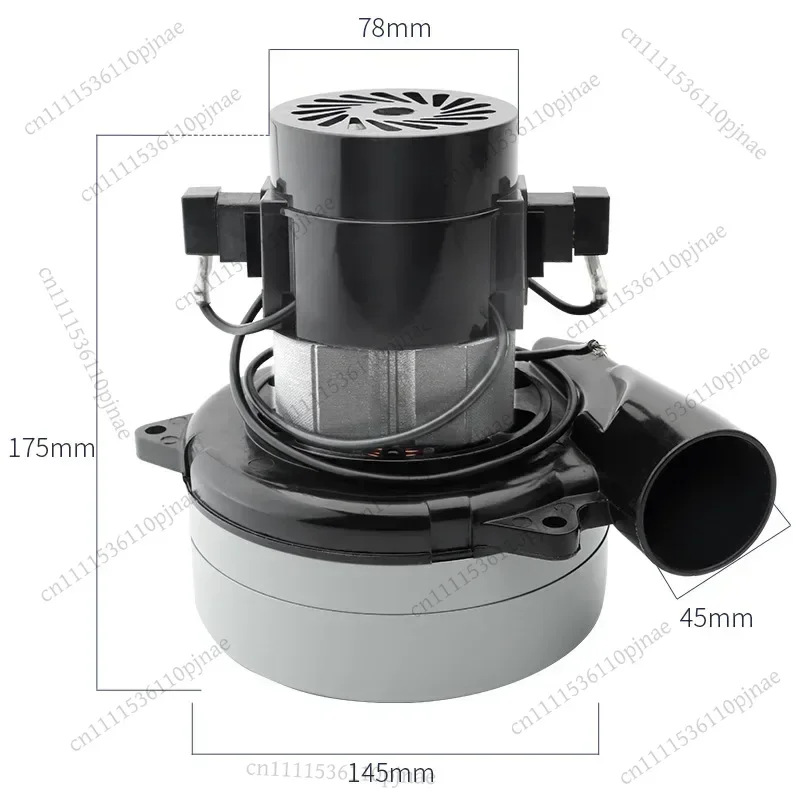 Industrial Vacuum Cleaner Accessories Motor All Copper Wire Dust-free Saw Motor, 220V 1200W 50HZ Side Air Outlet Motor