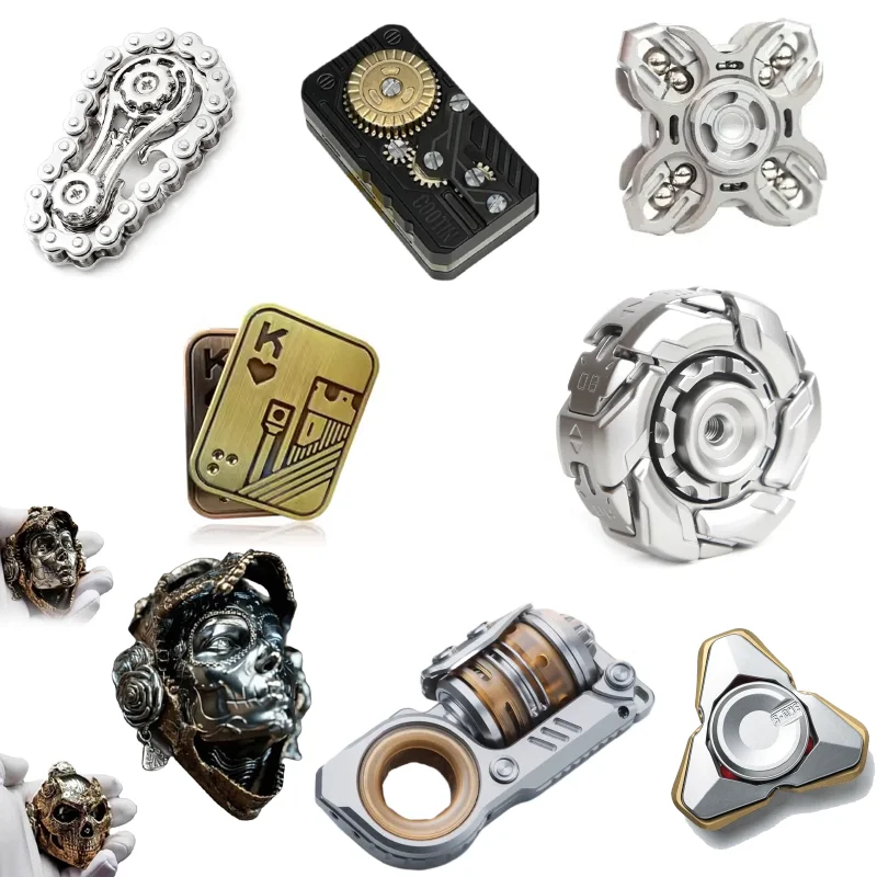 New Sprockets Flywheel Fingertip Gyro Fidget Spinner Antistress Anxiety Metal Bike Chains EDC Spinner Fidget Toys For Adult