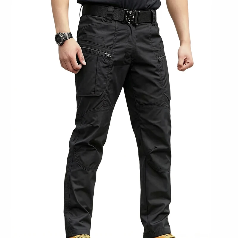 Men‘s Cargo Tactical Softshell Pants Spring Autumn Trousers Combat Elastic Hiking Camping Climbing Quick Dry Casual Sportswear