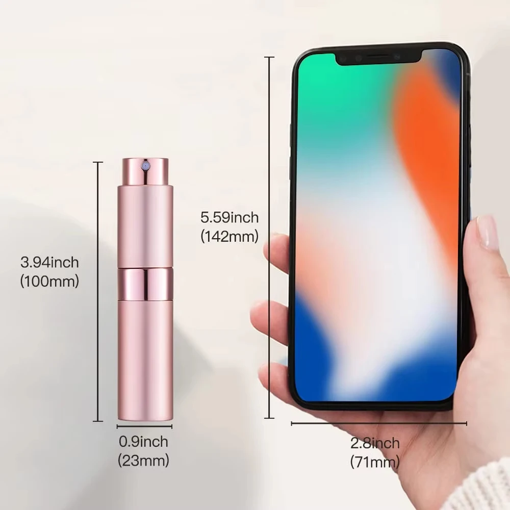 3 sztuki + 4 akcesoria Butelka z rozpylaczem perfum 8 ml z 3 butelkami z rozpylaczem, 1 lejek, 1 słomka, 1 dozownik, 1 słomka sprężynowa