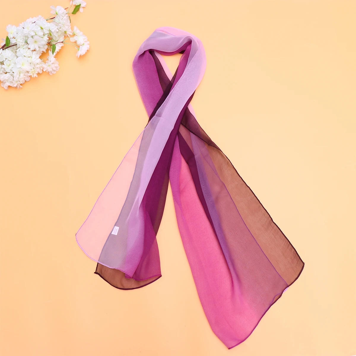 

1pc Gradient Shawl Women Cape Elegant Muffler Sparyproof Purple Gradient Scarf Fashion Shawl Summer Sunscreen Women Scarf