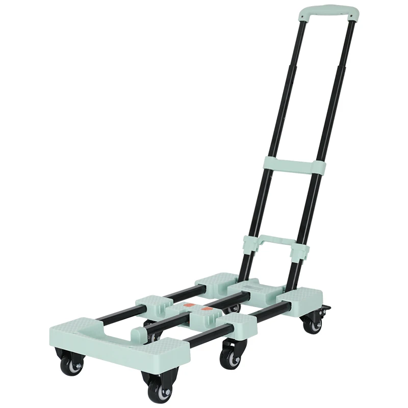 Hotel Trolley Heavy Duty 200kg Moving Luggage Trolley Hand Truck Folding Collapsible Trolley With 6 Wheels Shopping Trolleys