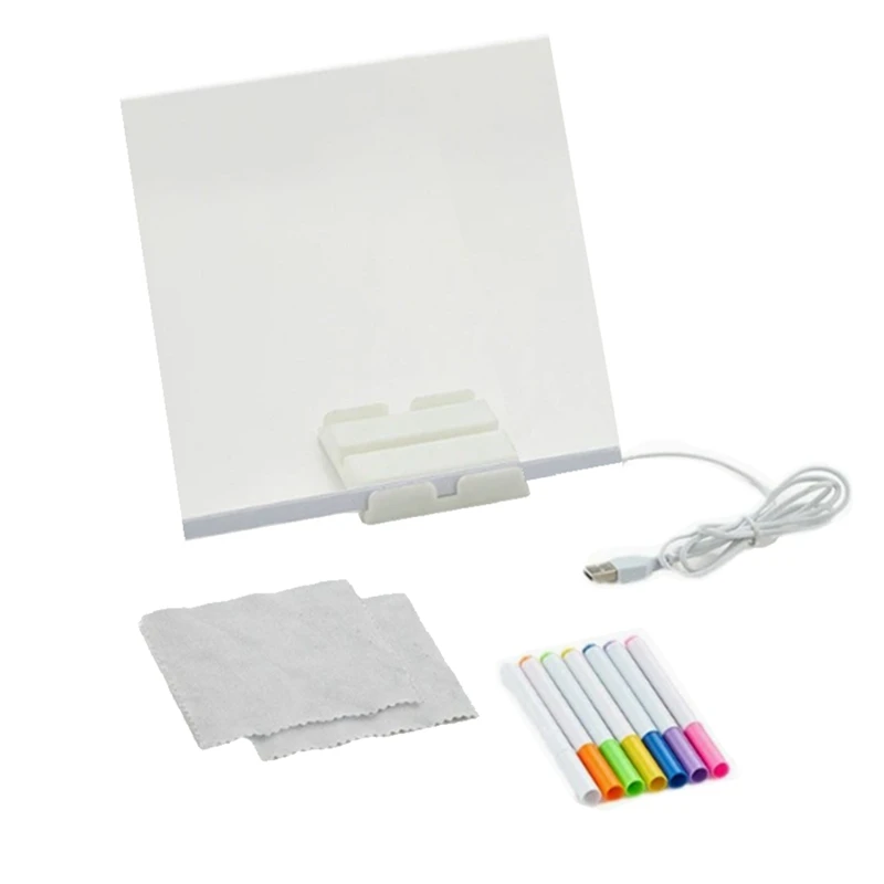 AT19-Radierbare LED-Leuchtstofftafel, leuchtendes Werbeschild für Stall-Display und Bürogebrauch, Tafel-Hintergrundbeleuchtungsdisplays