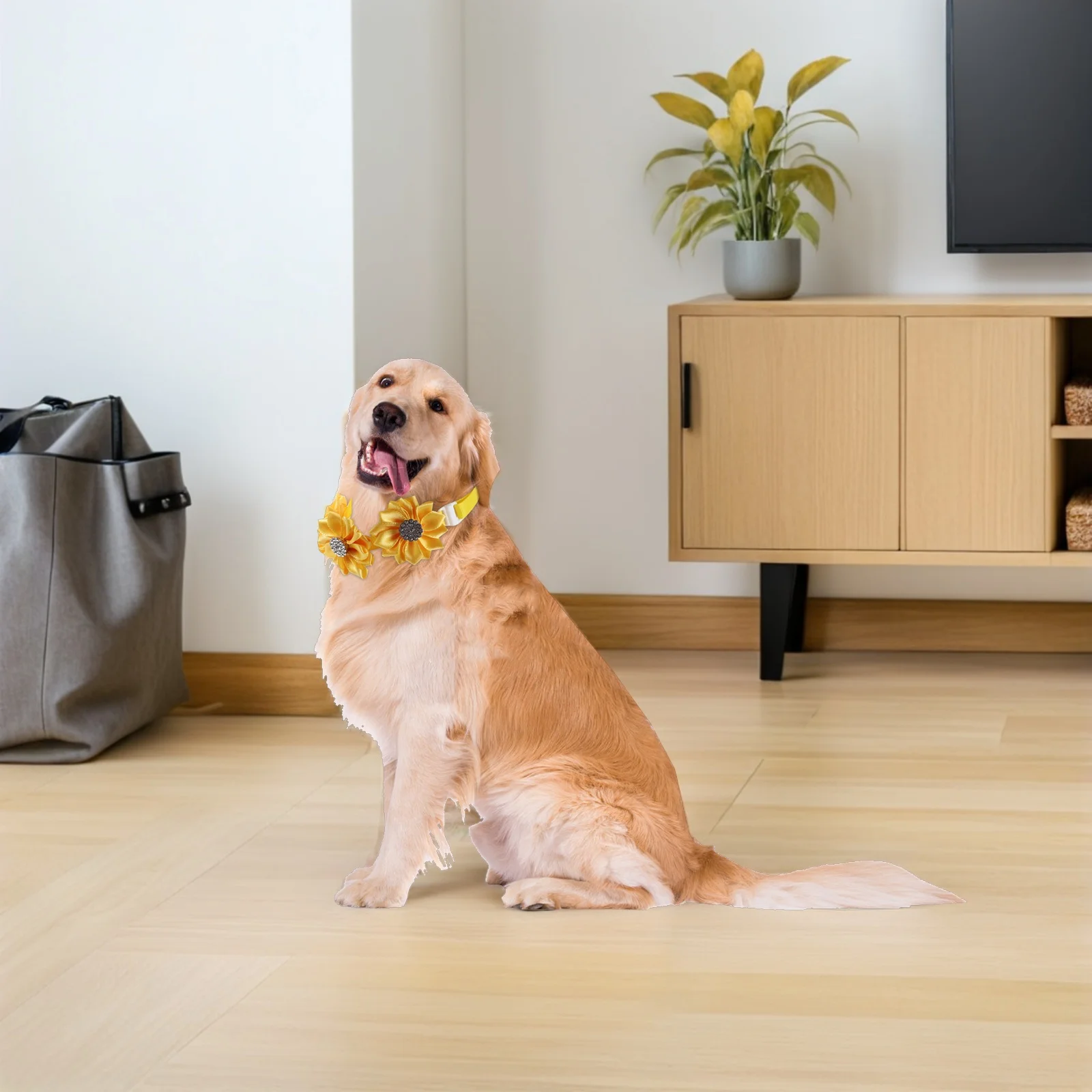 

10pcs Pet Flower Collar Adjustable Dog Bow Tie For Cats Small Medium Large Pets Floral Design Easy Clean Party Wedding Birthday