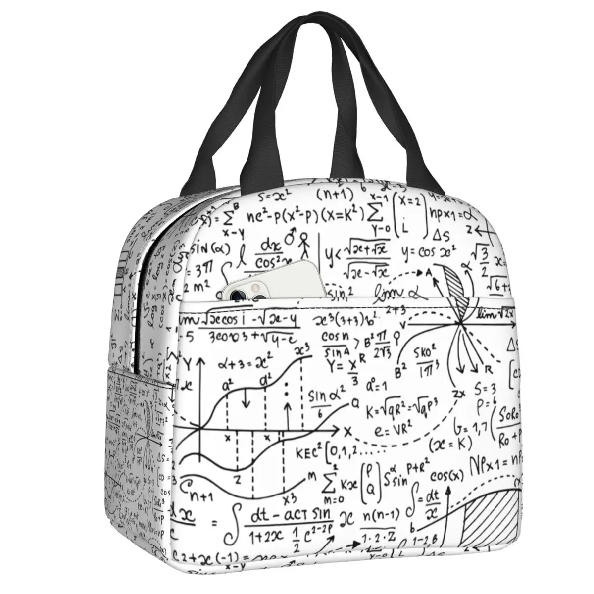 Physics Equations Math Formulas Lunch Bag Science Teacher Gift Cooler Thermal Insulated Lunch Box Storage Food Bento Box