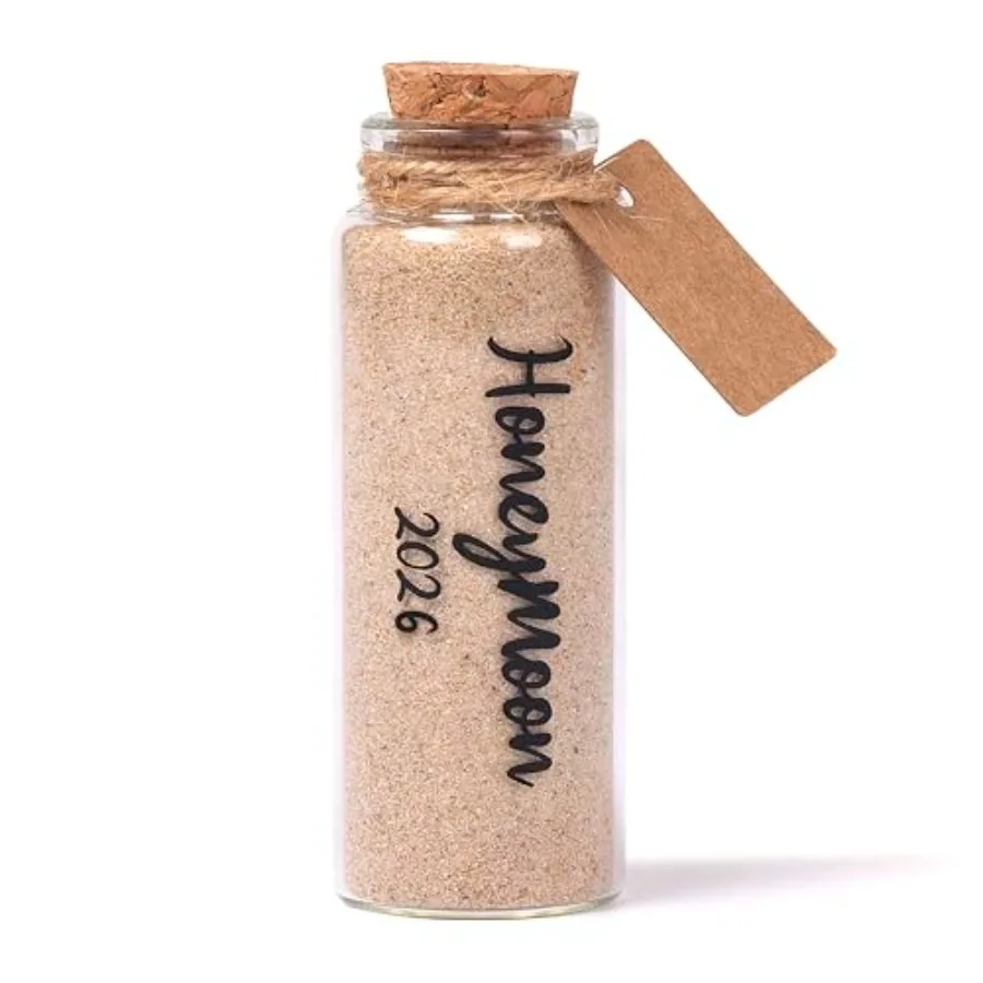 Sand Keepsake Jar 2026 Bridal Shower, Wedding, Engagement,,Travel Gift for Couples, Newlywed, Fiance Gift Box Includes - 40ml C