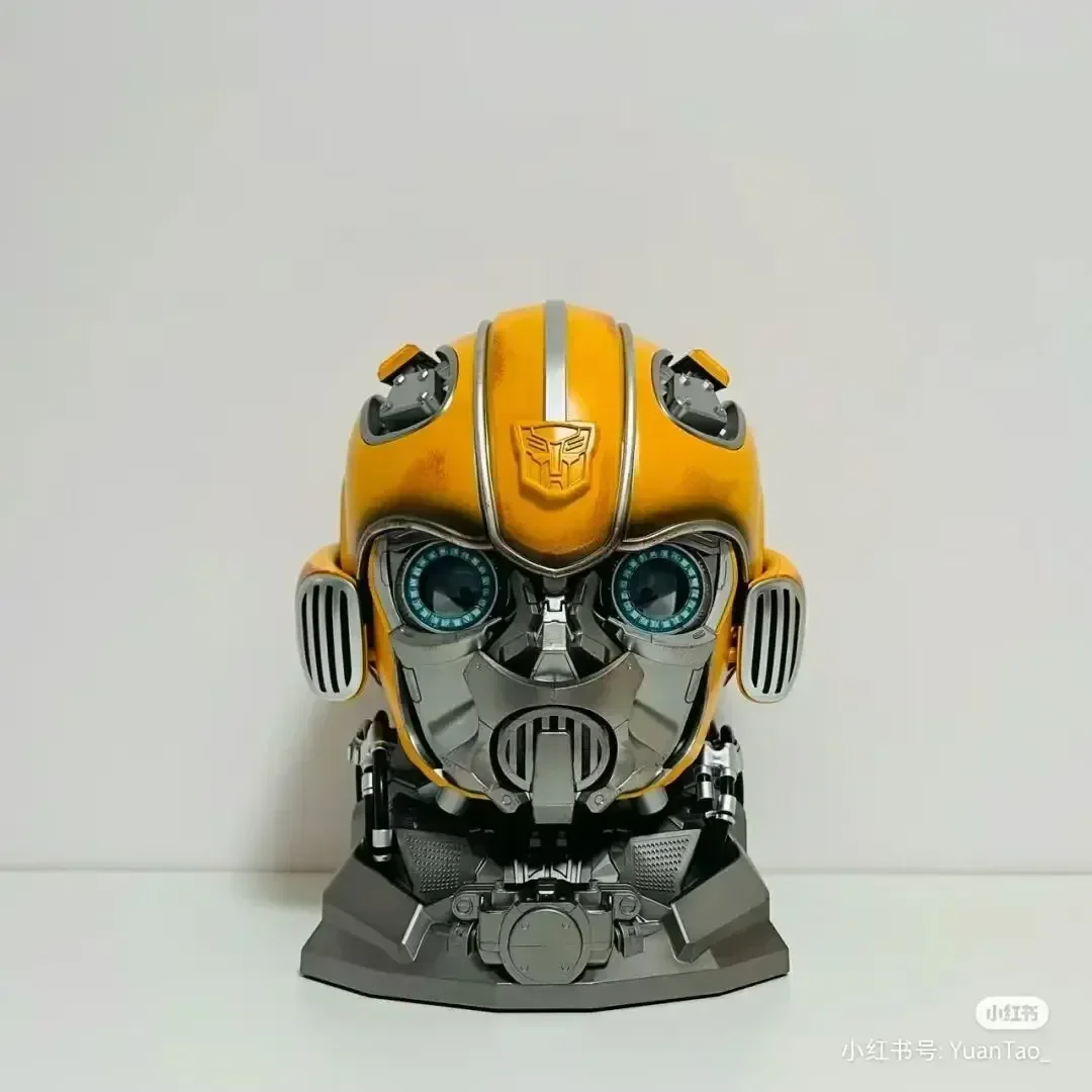 ร้อนของแท้ Bumblebee 1:1 หมวกกันน็อกของแท้ Action Figure สวมใส่ Face เปลี่ยนลําโพงตุ๊กตา Decor ตลก Xmas ของขวัญ