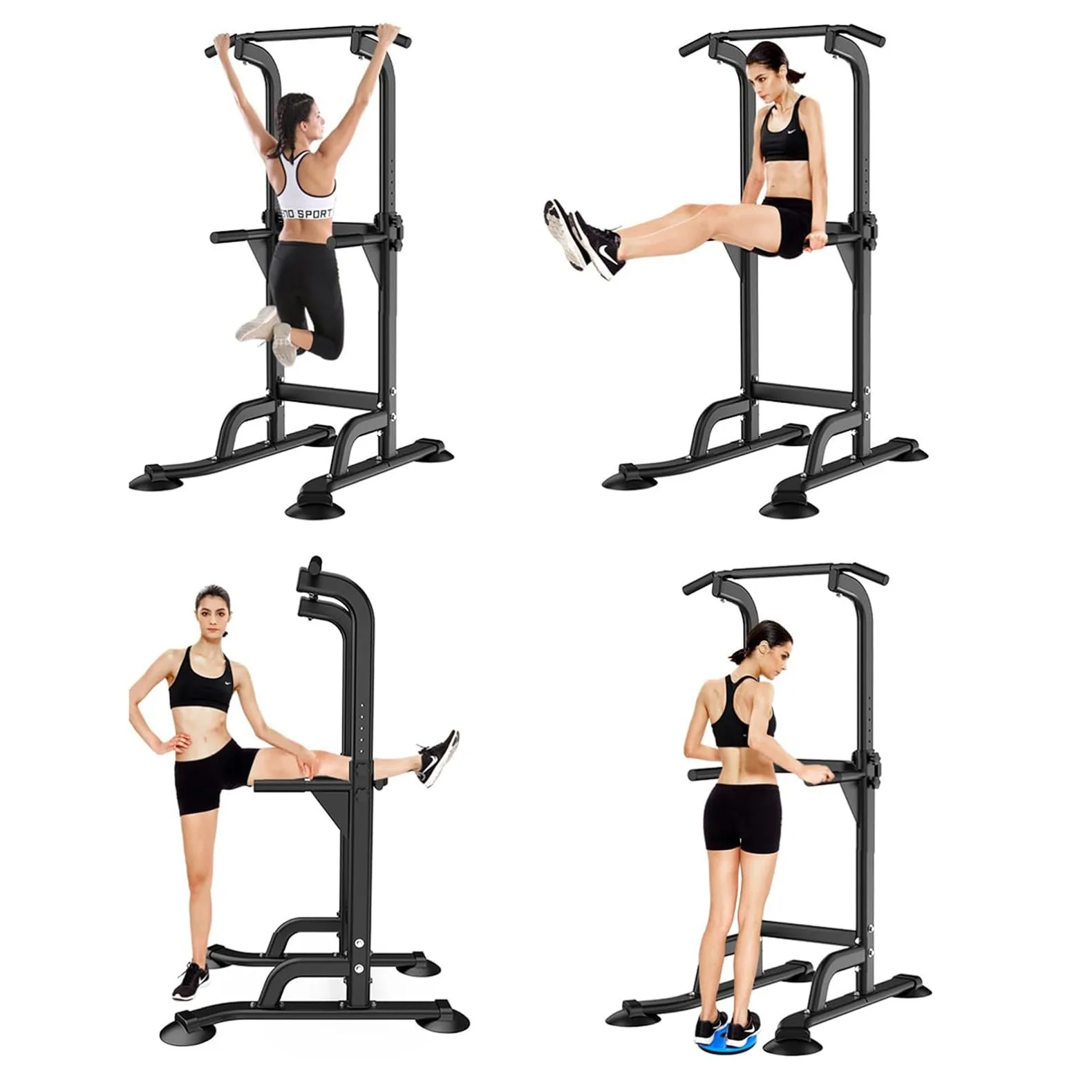 Home Gym Pull Up Station Power Tower - Multifunction Strength Training Equipment with Durable Single Parallel Bar Push Up Stand