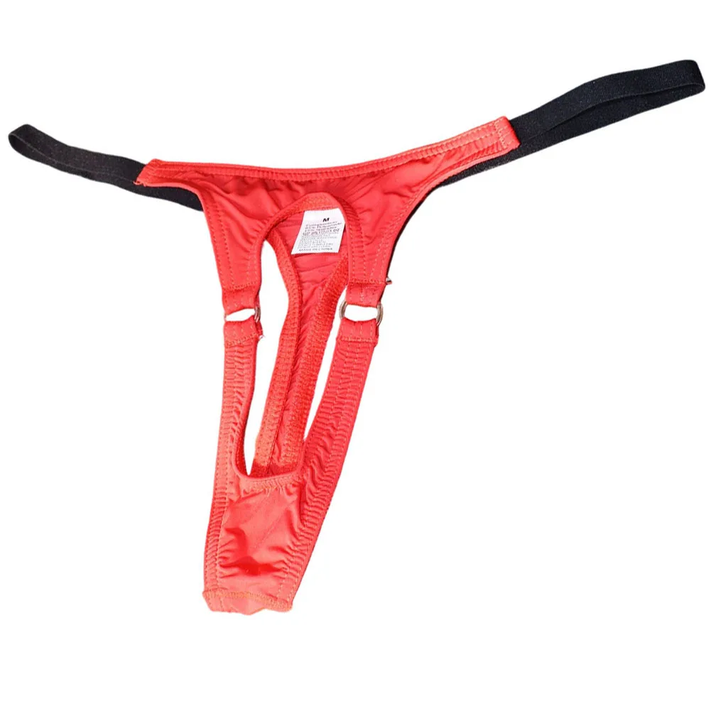

Mens Underwar Hollow Out Thongs G Strings Ice Silk Briefs Low Waist Sexy Lingerie Elastic T-Back Soft Underpants Men's Panties