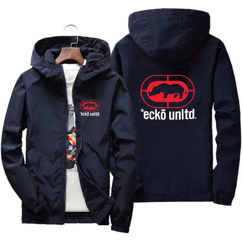 

Мужская куртка с капюшоном Autumn Red Rhino - Ecko Unltd, повседневная куртка на молнии, спортивное пальто на открытом воздухе, ветровка, куртка для мужчин, бомбер