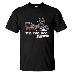 2024 Men T Shirt Casual Yamahas XT1200Z Super Tenere Motorcycle ADV Riders T-shirt Graphic Summer 100% Cotton S-3XL Cool Tee