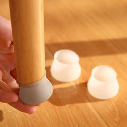 Cubierta protectora de silicona para patas de mesa, almohadilla antideslizante para suelo de madera, 4 unidades