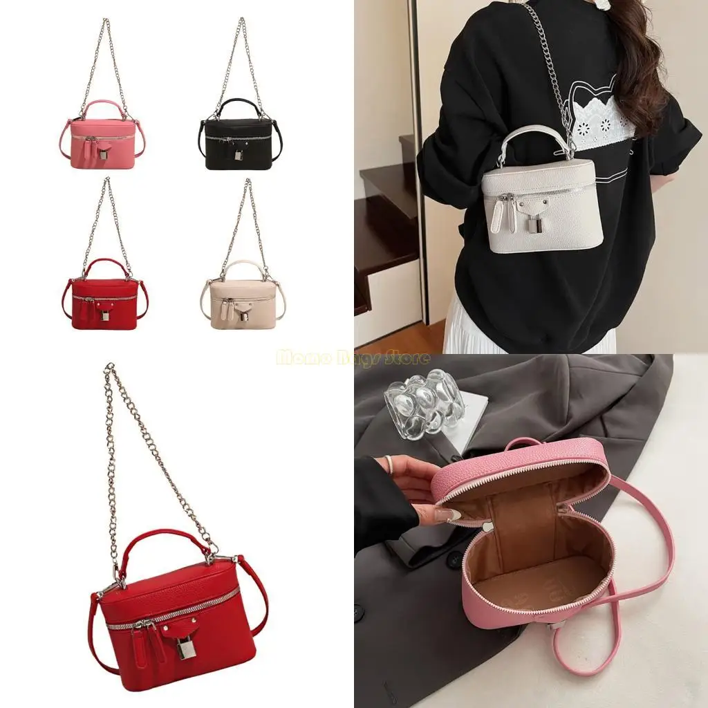 

X90D Handheld Bag PU Leather Crossbody Purse for Women Square Shoulder Bag with Adjustable Strap for Work and Travel