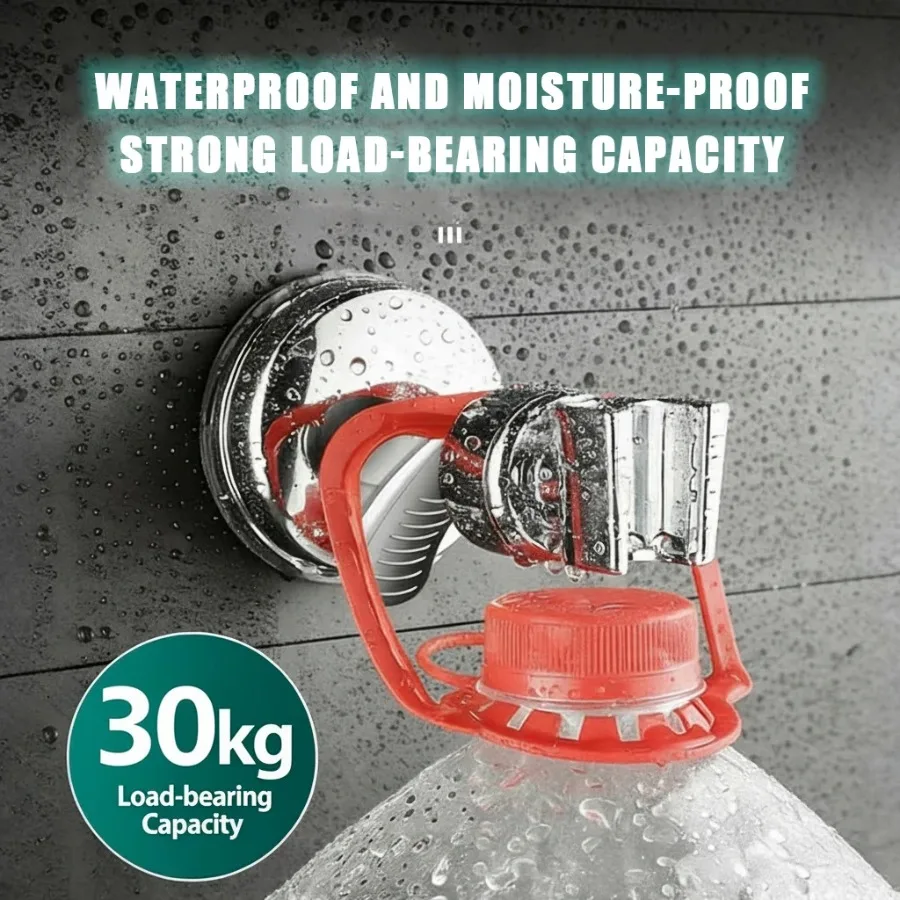 Adjustable Shower Head Holder with Strong Suction Cup, No-Drill Wall Mount Bracket for Bathroom