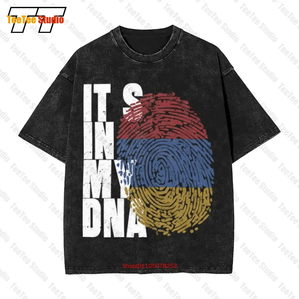 Pride Armenia Flag It'S In My Dna Armenian Sign Proud Vintage Oversized T-Shirt 7W89
