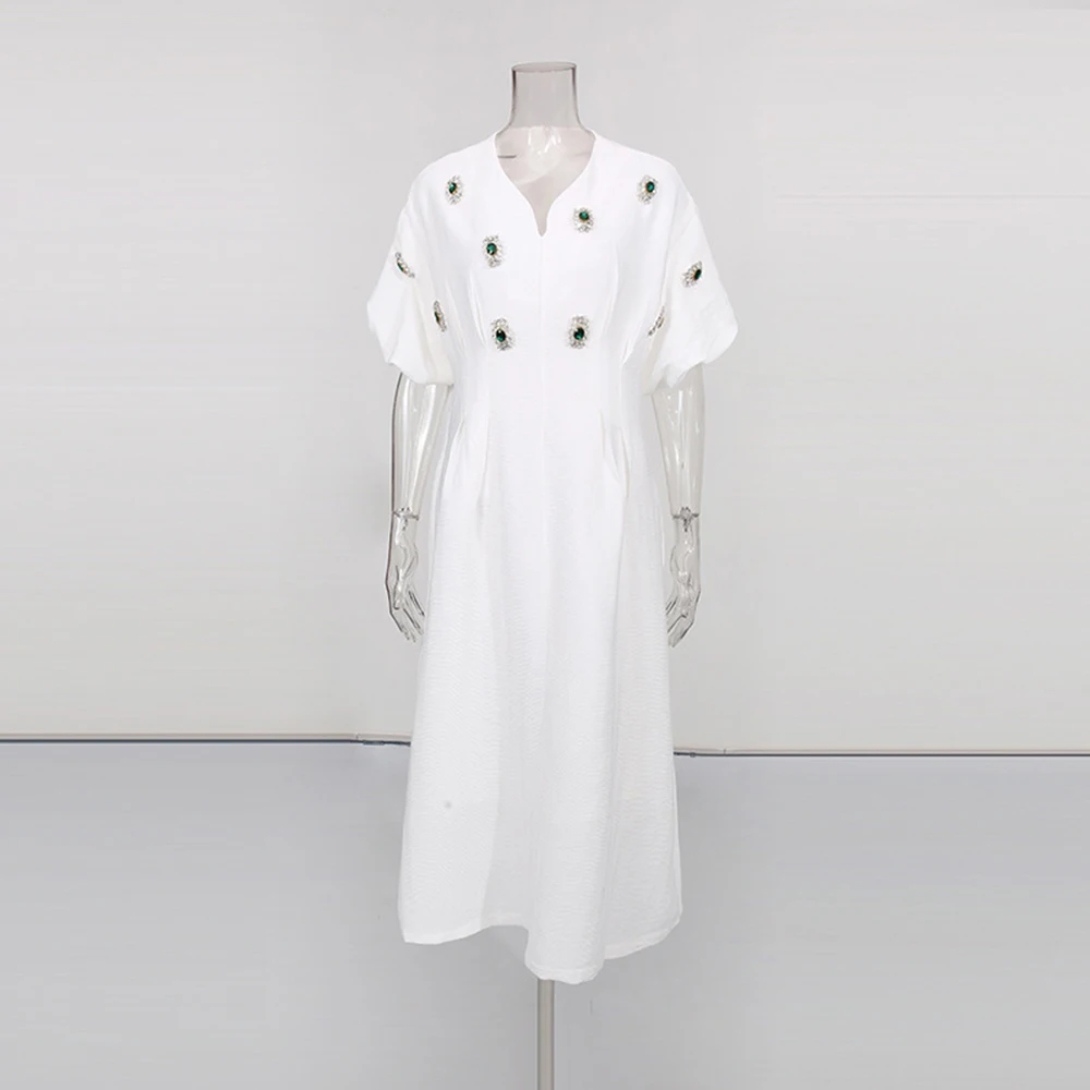 غير متناظرة أنيقة عارضة الماس الخامس الرقبة بلا أكمام قميص بالإضافة إلى حجم اللباس-GZXXX380 #5