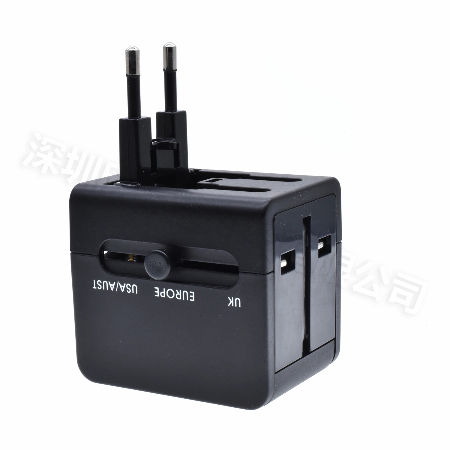 International Universal Travel Adapter with USB &Type C Fast Charging Worldwide Power Adapter EU/UK/US/AU Plug for Travel ﻿