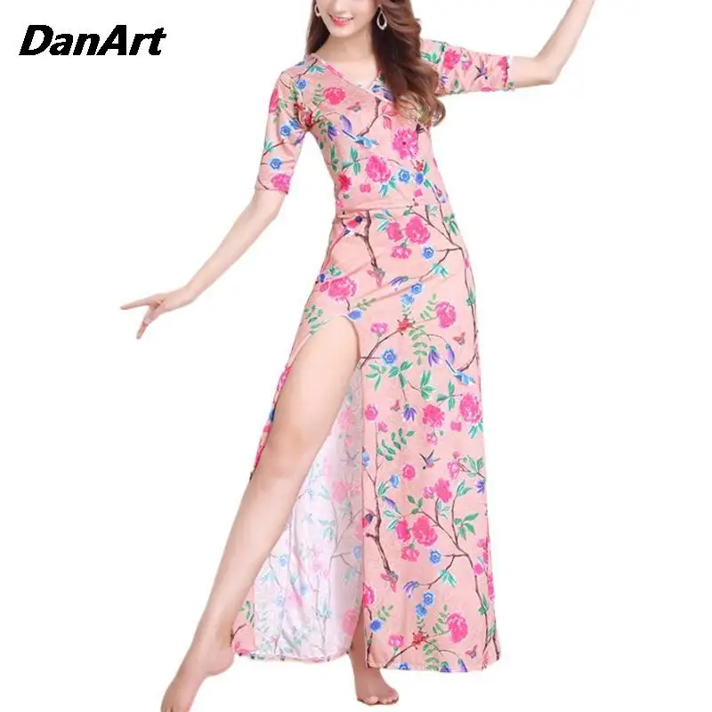 

Belly Dance Training Suit Skirt Large Dress Slim Eastern Dance Ladies Long Dress Women Dance Performance Practice Wearing