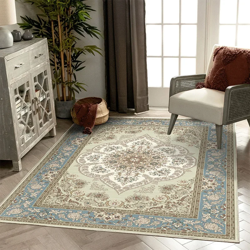 

VIKAMA Nordic Vintage Carpet Bedroom Living Room Dining Room Floor With Bohemian Ethnic Style Bed Large Carpet Home Decor