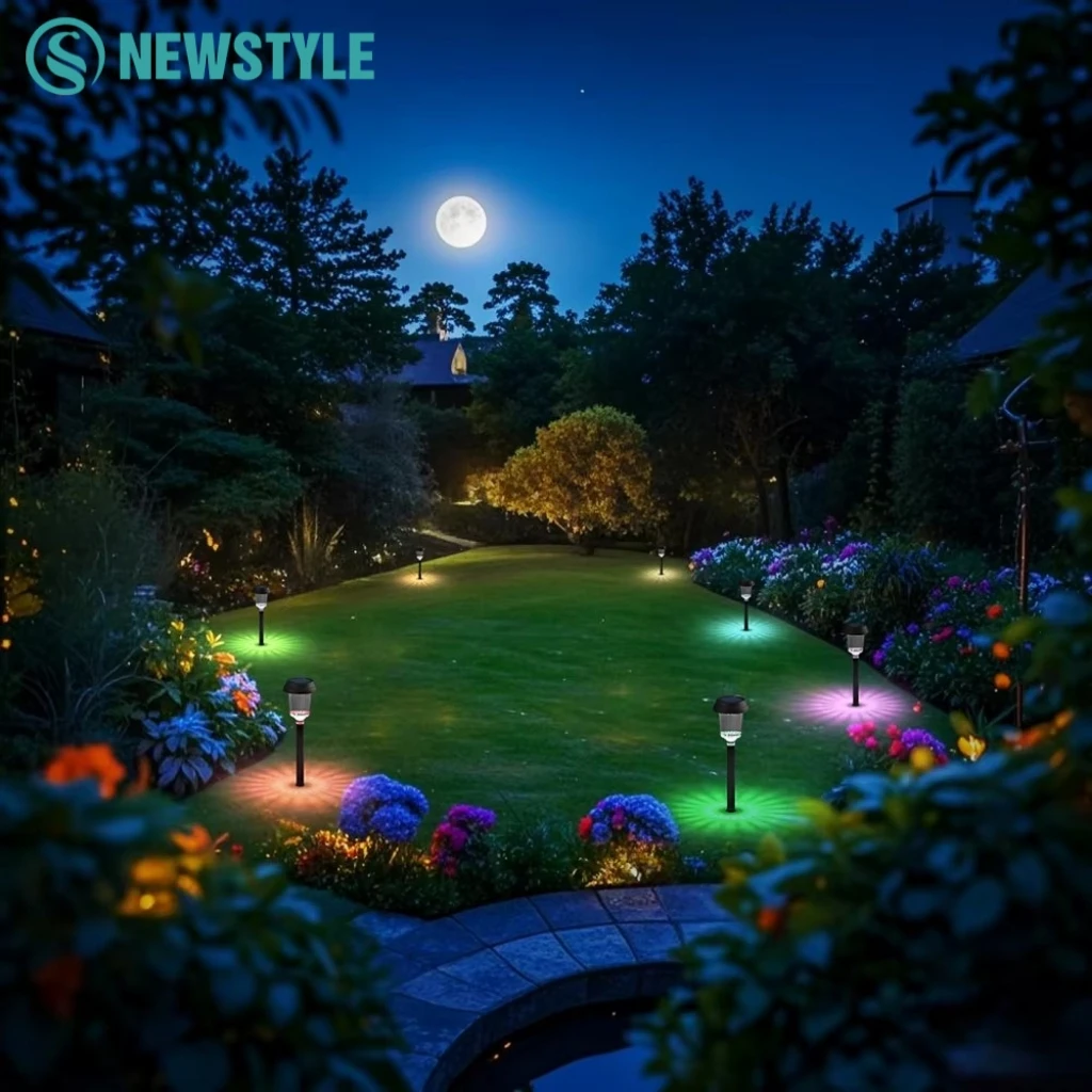 Solar Pathway Lights Outdoor Waterproof Solar Powered Garden Lights for Lawn Patio Walkway Driveway Decor Landscape Lighting