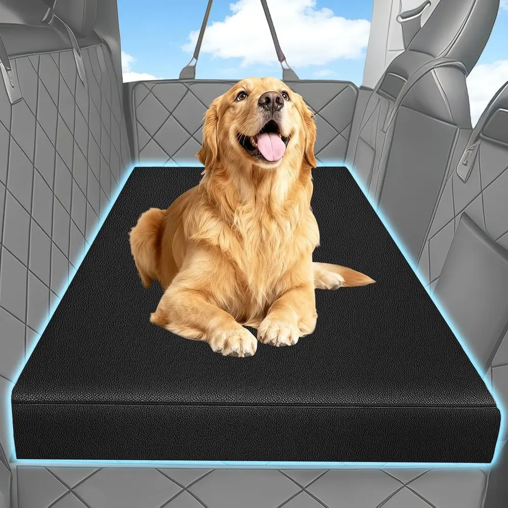 Thick Waterproof PU Leather Pet Bed for Cars, Non-Slip & Washable Back Seat Extender - Suitable for SUVs, Sedans & Trucks (51x23