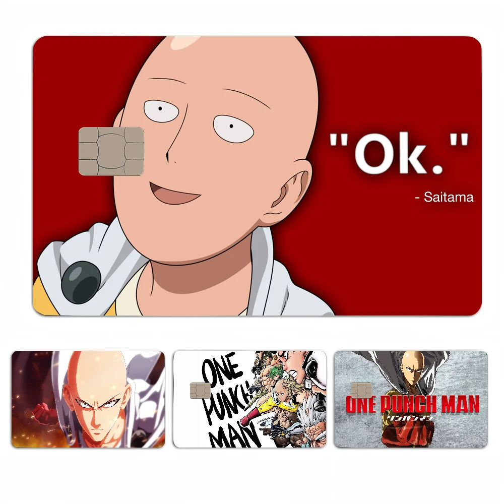 One-Punch Man Anime Matte Front Skin Film Aufkleber Abdeckung für kleine Chip Kreditkarte Debitkarte