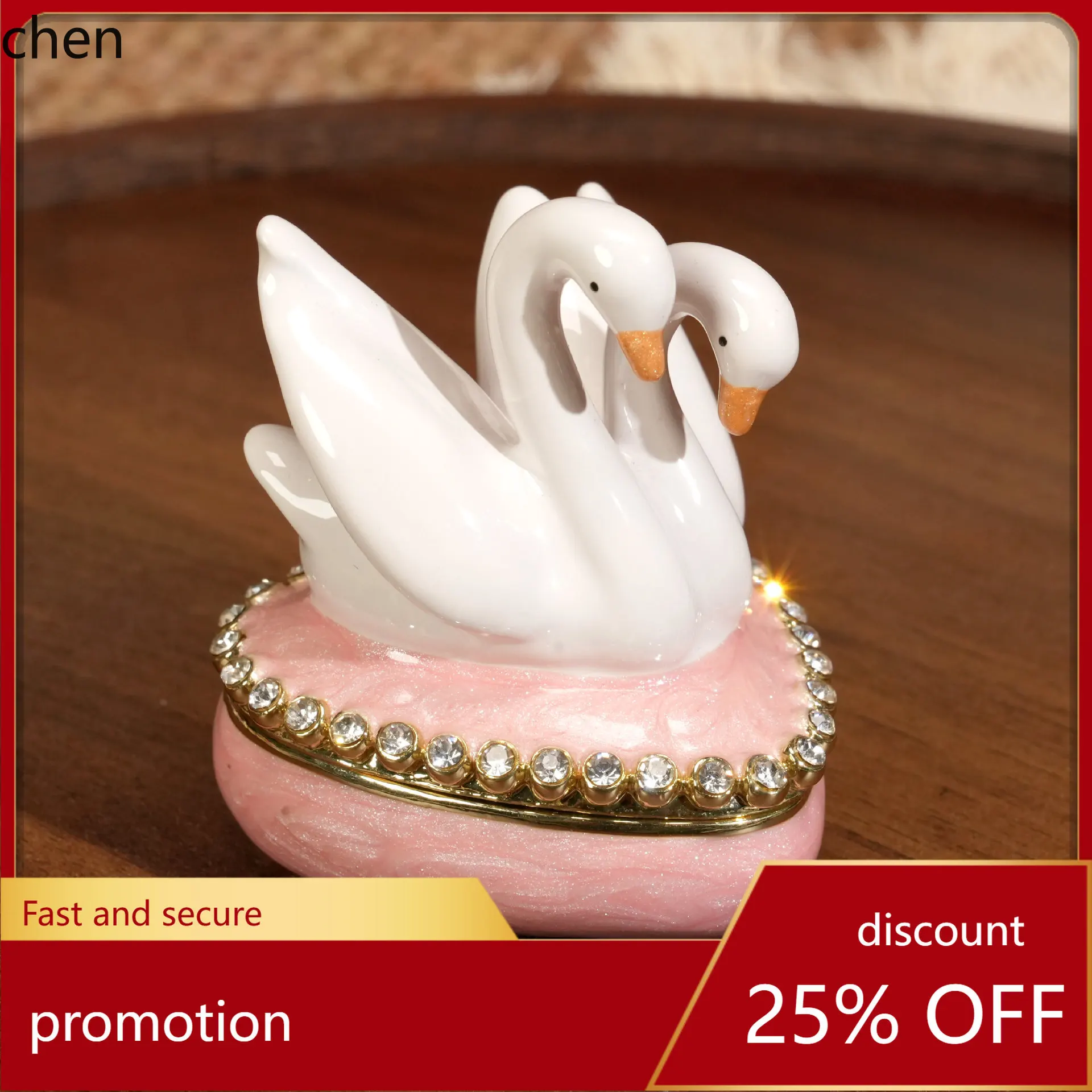 

H1 Metal Enamel Jewelry Box Seven Treasures Handicraft Desktop Ornament Home Decoration