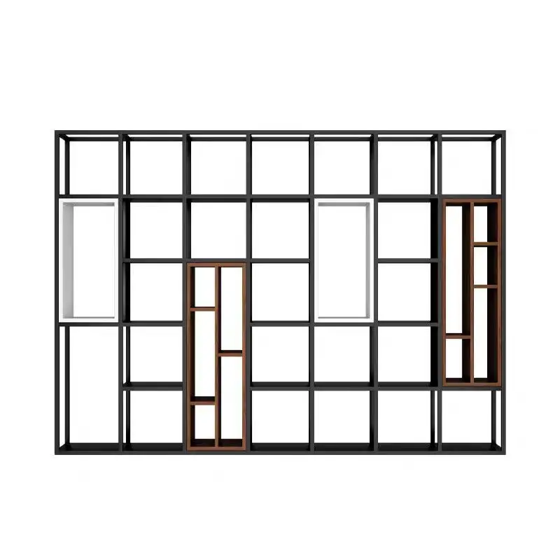 

Living room, multi-layer, storage, lattice frame, wrought iron, floor, steel and wood, office