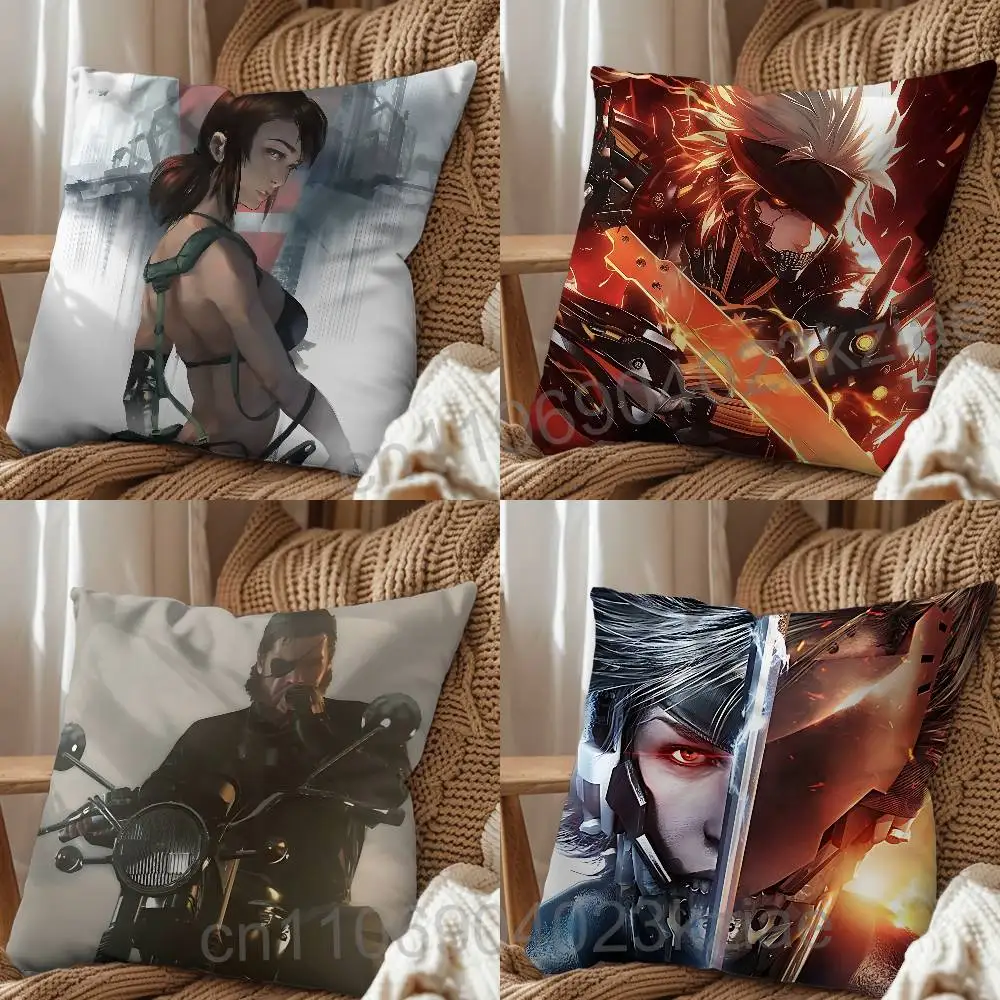 

game M-Metal Gear Solid Pillow Case Office Cushions Suitable For Sofa Car Bedroom Decorative Cushion Cover