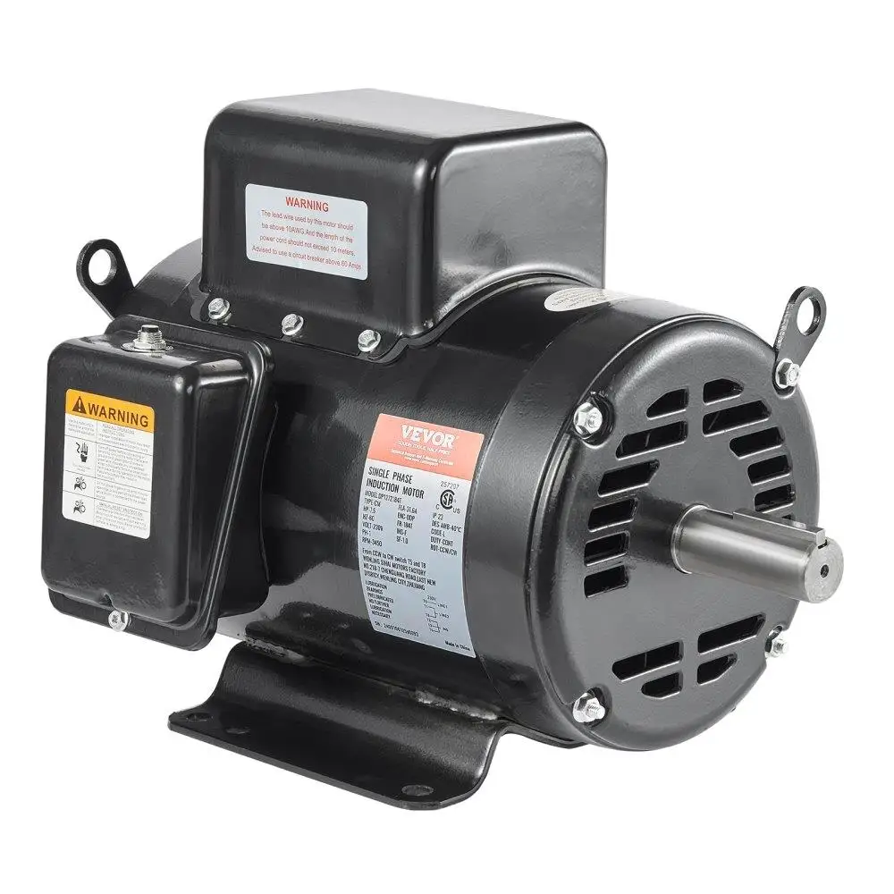 

7.5HP Electric Air Compressor Motor 230V 31.6A 3450RPM 184T Frame Clockwise Counterclockwise Rotation Factory Set CCW
