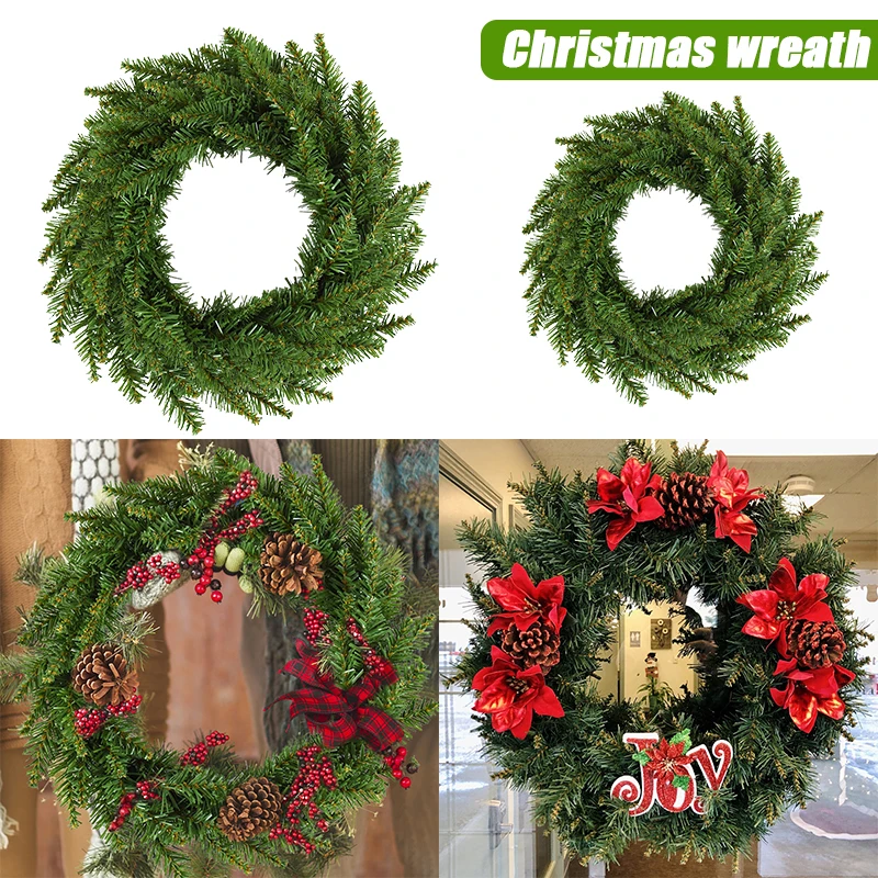 

Christmas Wreath Front Door Window Hanging Garland Pine Cone Artificial Wreath Xmas Tree Ornaments 2024 navidad Christmas Decor