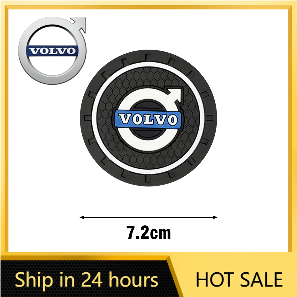 

2026 Новинка для эмблем Volvo, 1/2 шт., автомобильные силиконовые подставки, чашки для воды, нескользящая водонепроницаемая накладка, аксессуары для Volvo Rdesign AWD XC6