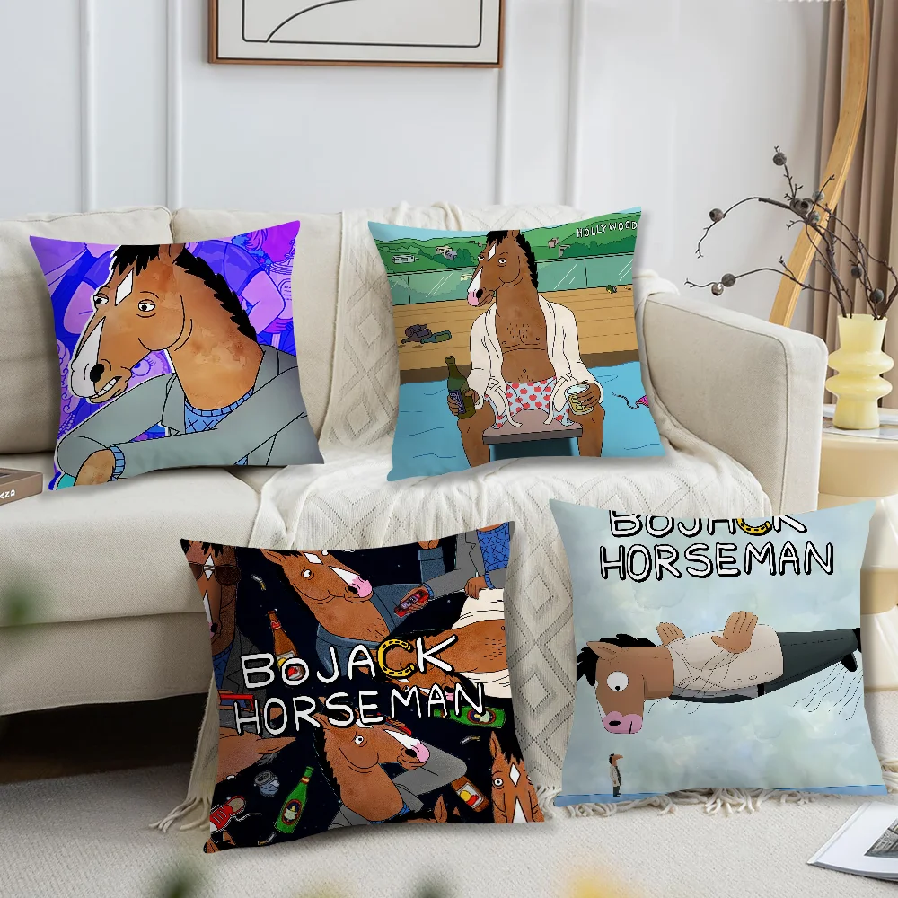 Cartoon B-BoJack H-Horsemans Pillow Case Living Room Headboard Bedroom Office Cushion Cushion Sofa Nap Time