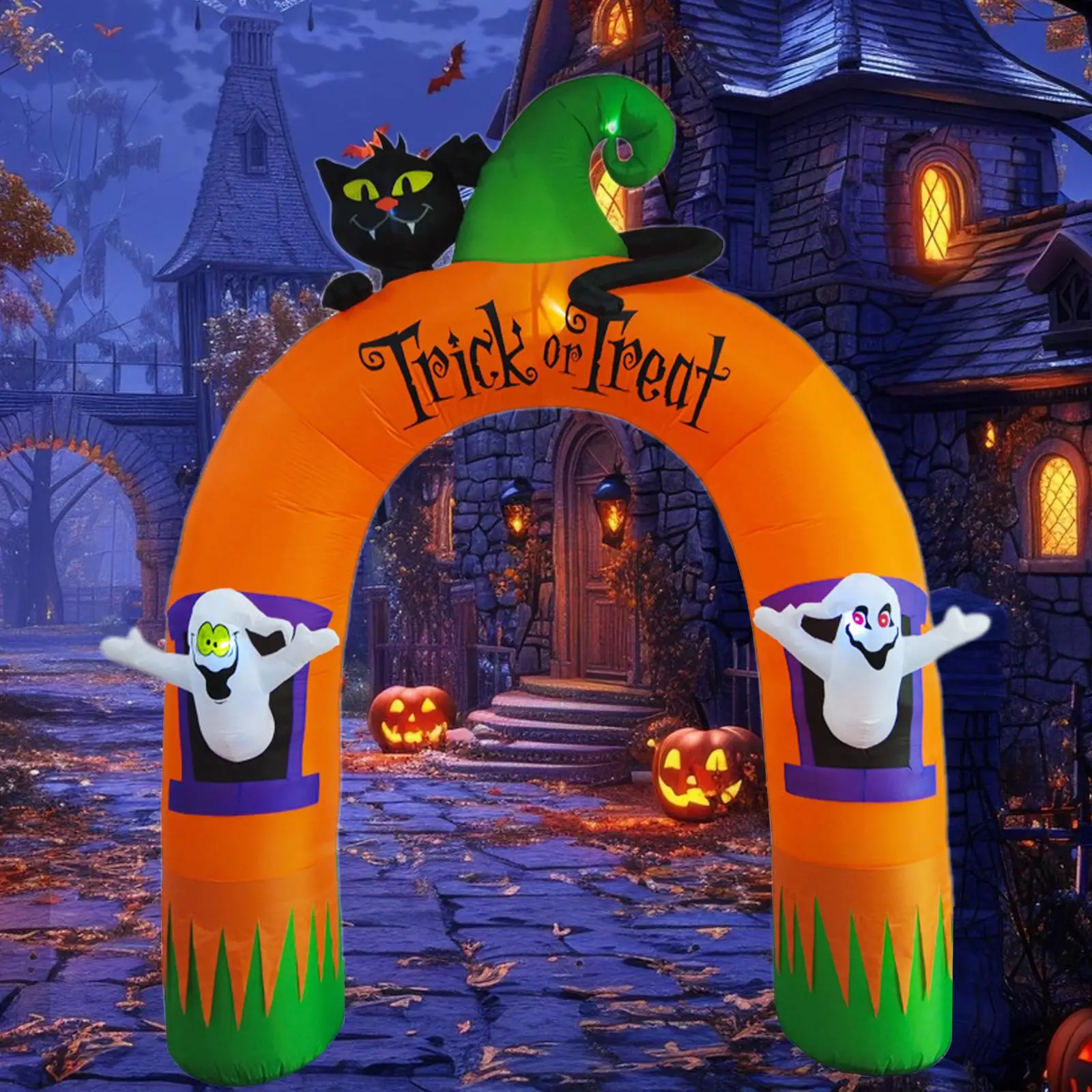 10ft Large Halloween Inflatable Archway Decoration Blow up Halloween Blow up Lighted Archway for Lawn Porch Yard Outdoor Patio