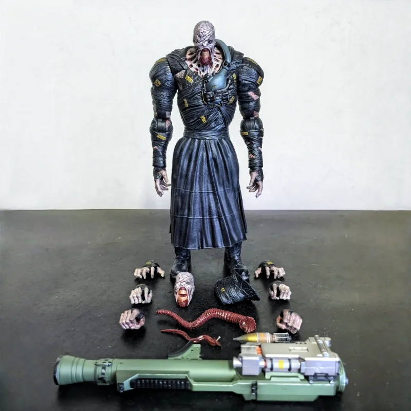 متوفر في المخزون 1/12 مقياس حقيقية باتريوت ستوديو بيج بوس المقيم الشر Biohazard الرعب عمل الشكل المقتنيات لعبة مجسمة هدية