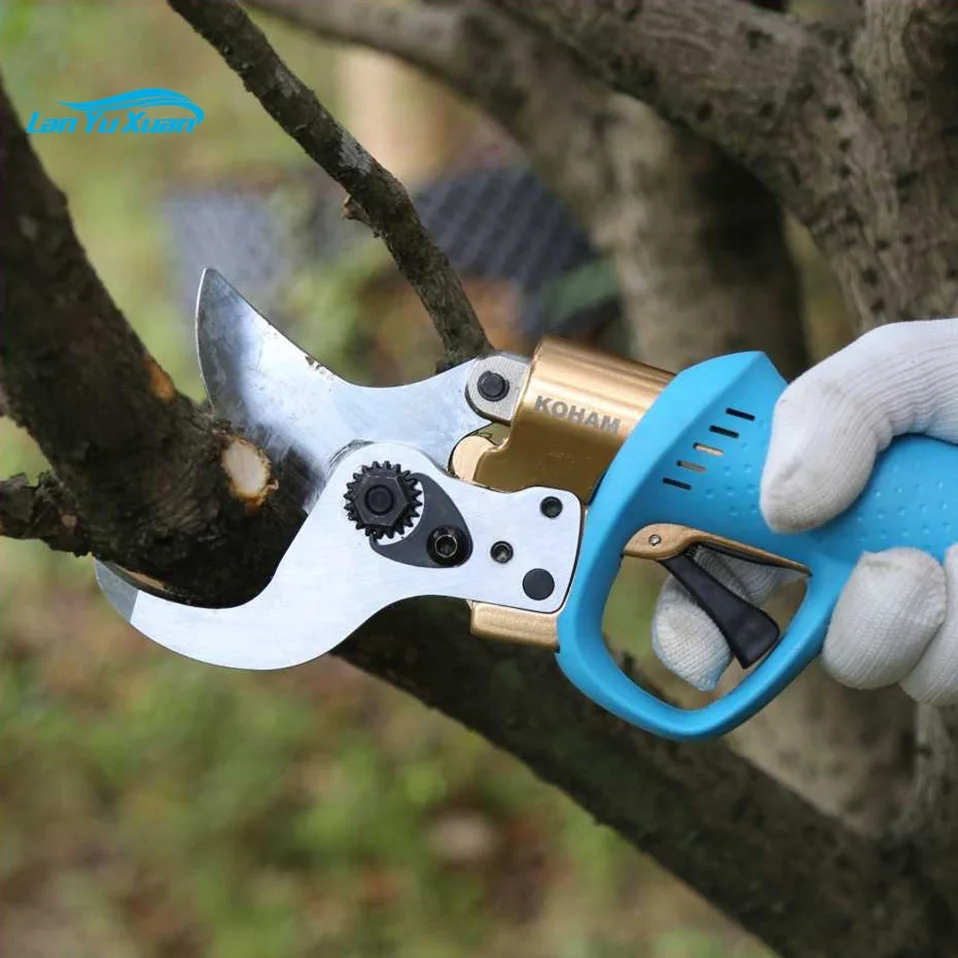 45mm cutting diameter lithium ion battery powered orchard branch scissors garden electric pruning shears