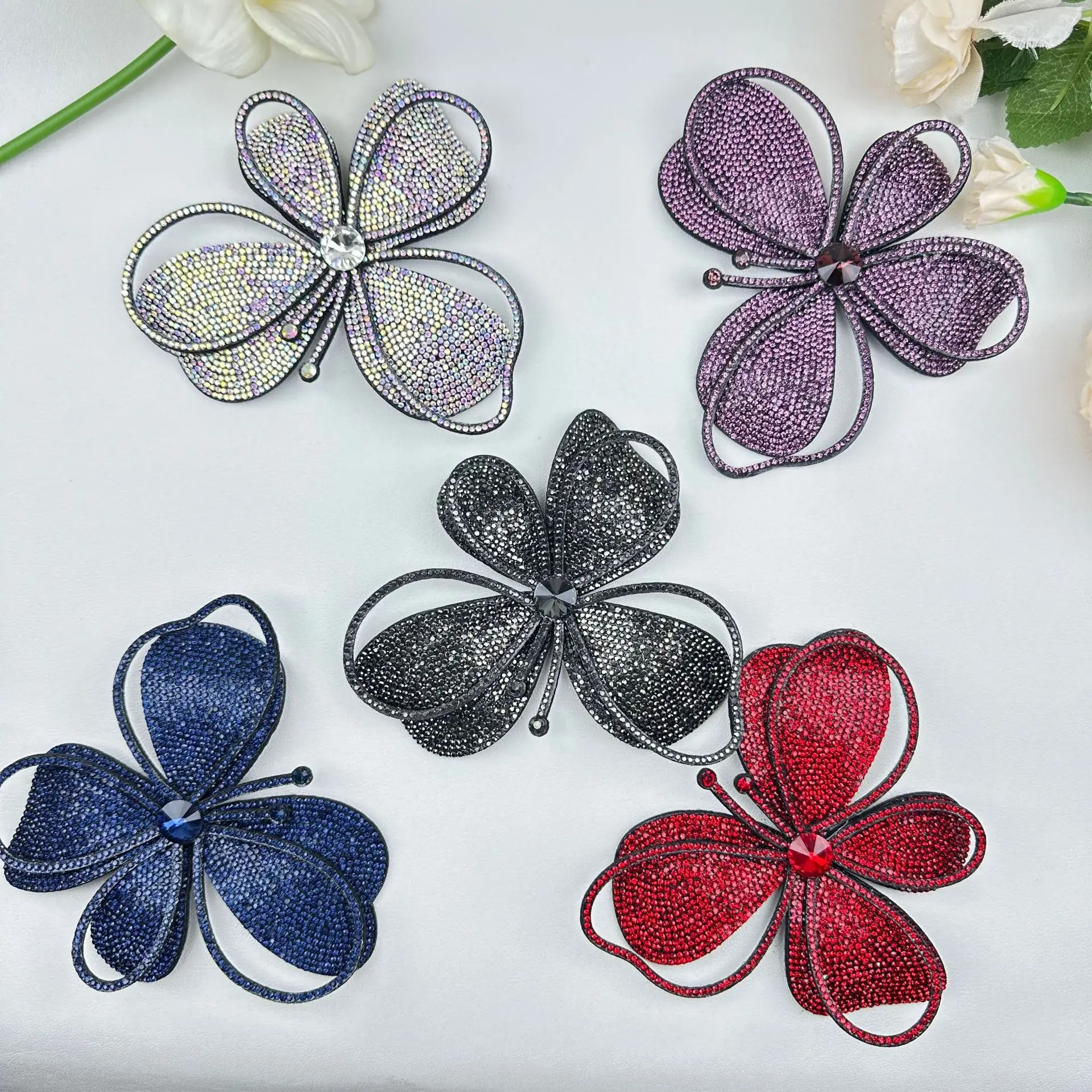 Bros Pin Bunga Berhias Batu Rh - Applique Patch Flower ulasan dan harga