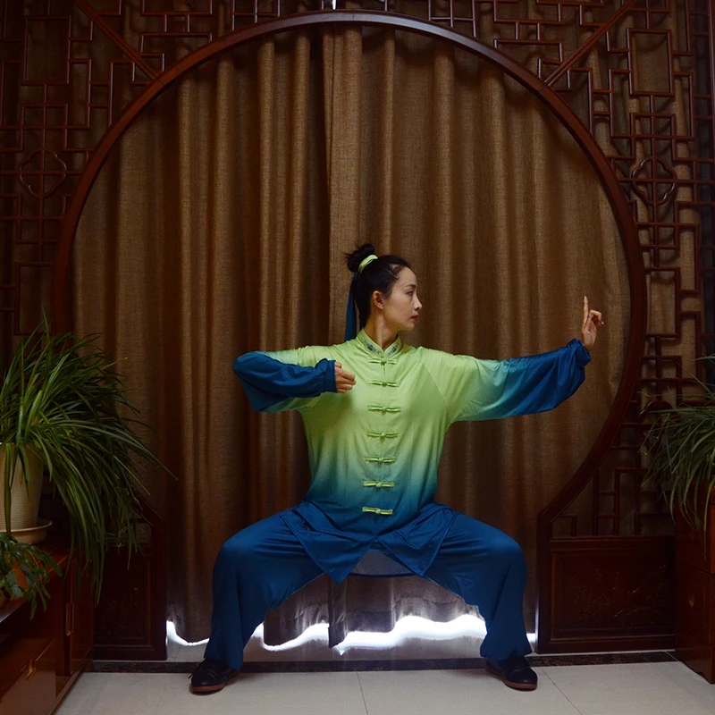【yiwutang】Gradient Tai Chi costume Qi gong clothes Taijiquan set and Kung fu uniform Traditional Chinese martial arts costume