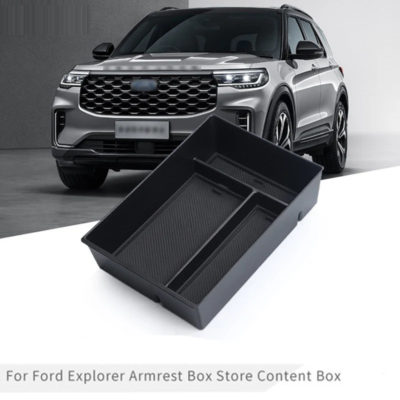 

For Ford Explorer 2023 2024 2025 Car Center Console Armrest Storage Box Organizer Case Tray Interior Accessories