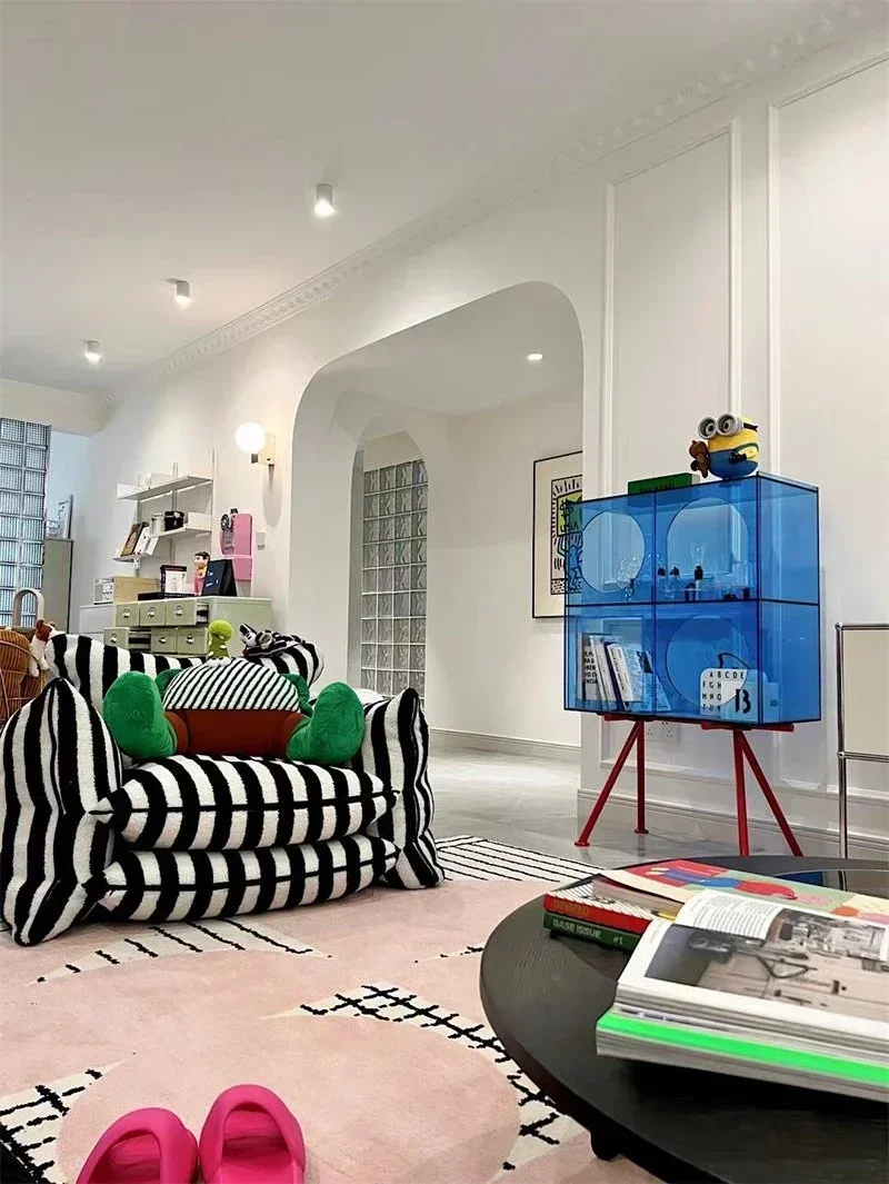 

cross-border Entrance cabinet, small apartment, acrylic tea cabinet, modern simple living room, storage cabinet, light l