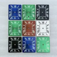 Cadran de montre rectangulaire 20mm*23mm avec marquages romains, pour femmes, orné de diamants, sans logo, pour Seiko Tank Must VJ24, pièces de modification pour mouvement à quartz. 5