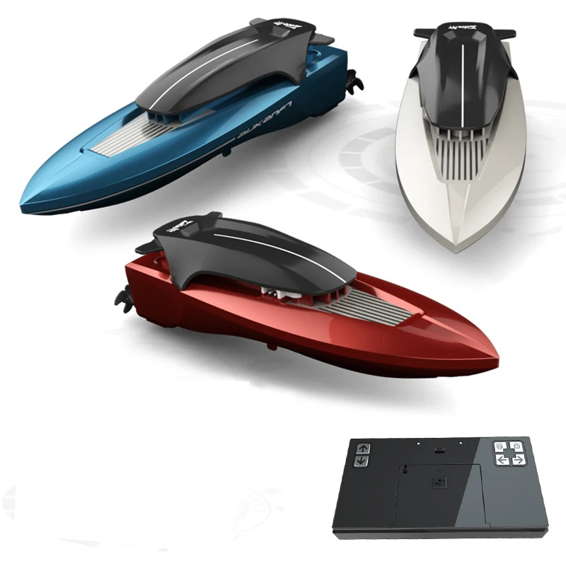 Summer 2.4G RC Boats Fishing Boat Water Model Toy Remote Control Mini High Speed Speedboat Waterproof With Lights Boys Gifts