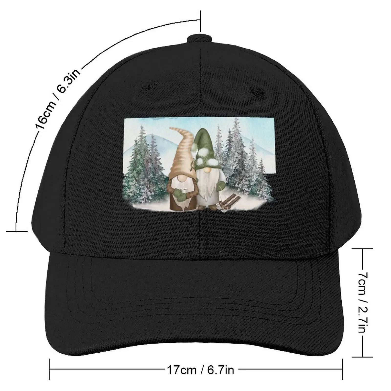 Winter Gnome, Snow Gnome Baseball Cap foam party Hat Mountaineering Sports Cap Trucker Cap Hats For Men Women's