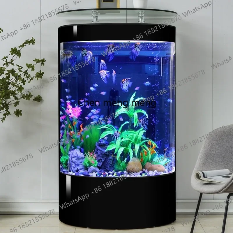 

F150 Glass fish tank living room household aquarium filter ecological vertical water-free floor tank