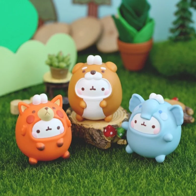 Molang Animal Rabbit Series Mini Blind Box Toys Doll Cute Anime Action Figure Ornaments Figurines Dolls Desktop Home Decor