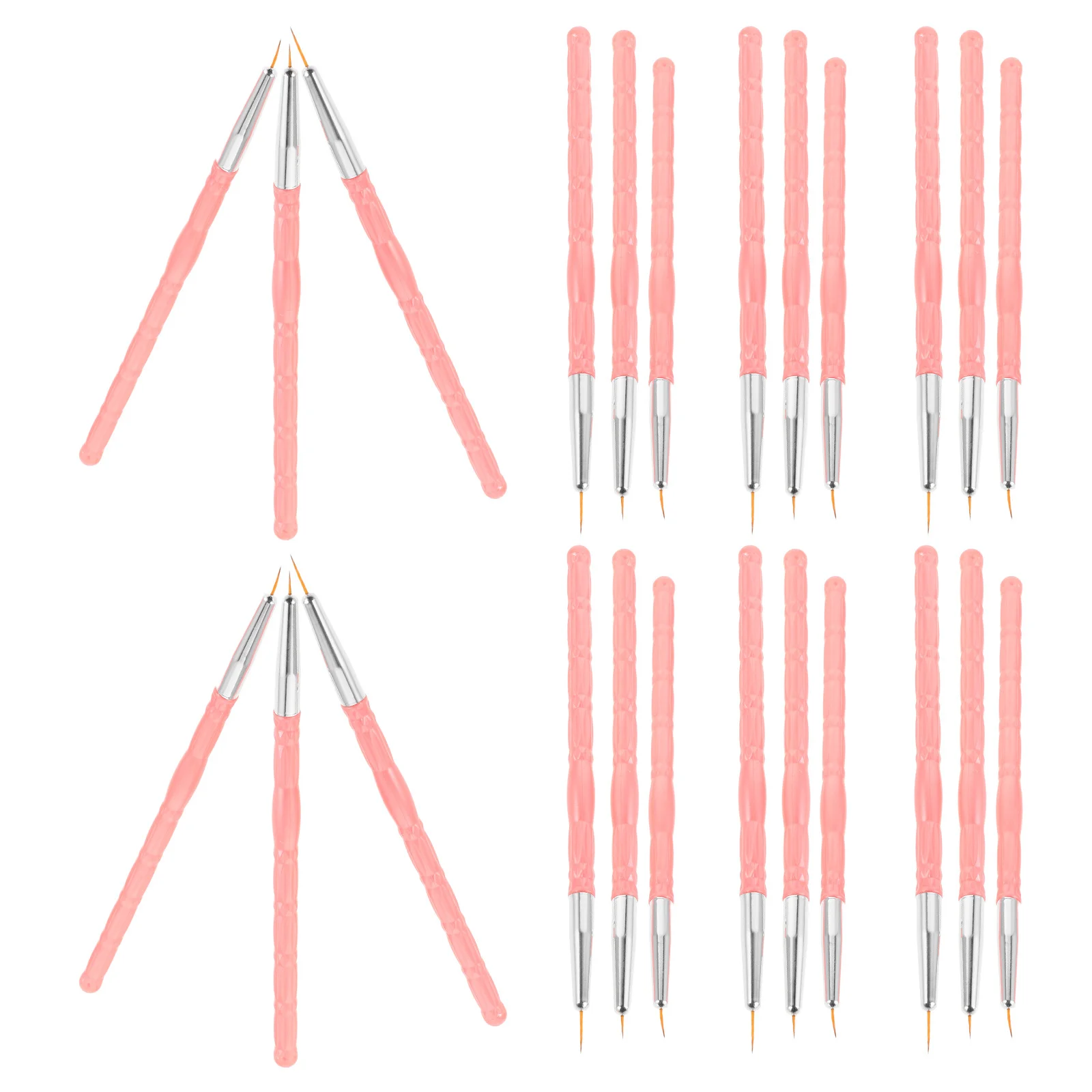 30Pcs Nail Art Liner Brushes Fine Tip Size 7 9 11mm Precision Salon Supplies Nail Design Manicure Drawing Pen Tool